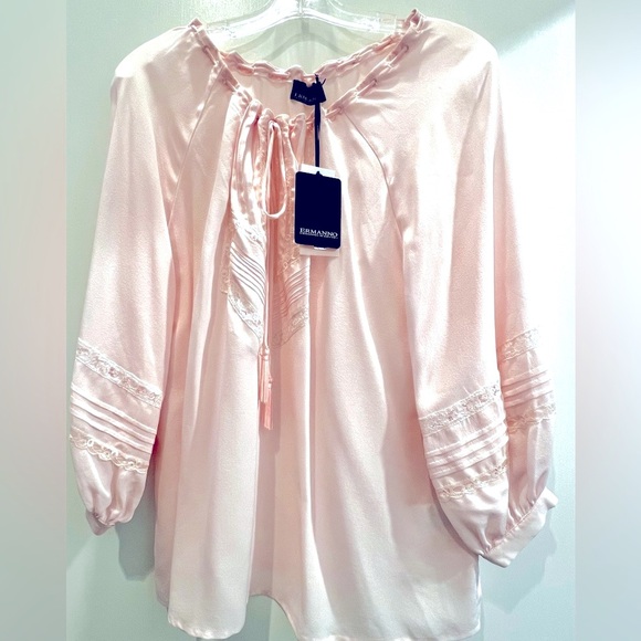 Ermanno Scervino LUXURY Mulberry Silk Blouse Made In Italy 2020 ResortCollection - Picture 1 of 13